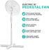 16" Pedestal Fan - White