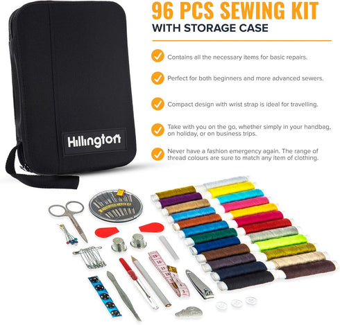 96 Pcs Portable Travel Sewing Kit with Case