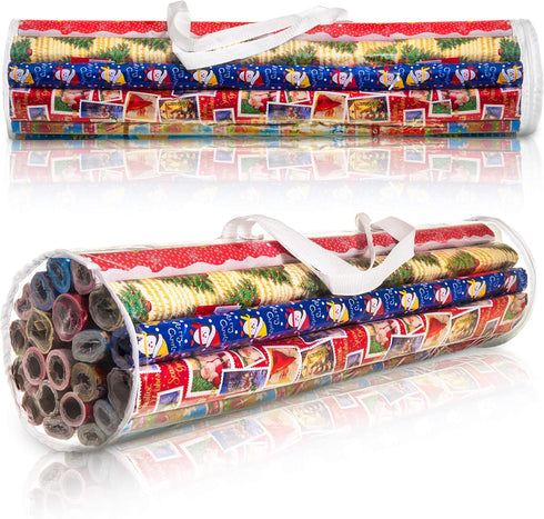 Wrapping Paper Storage Bag Gift Wrap Organiser for Christmas, Birthday & Easter Rolls