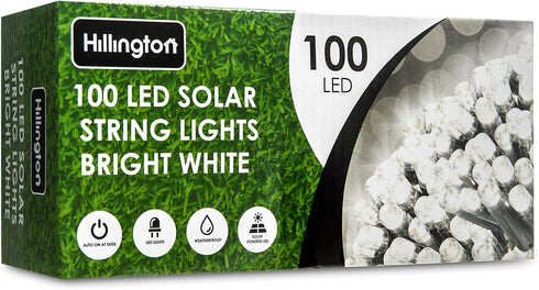 Hillington 100 LED Solar String Lights – Multi-Coloured Fairy Lights