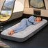 airzzZ Inflatable Flocked Airbed - Quick Inflation & Deflation - Grey Single
