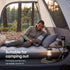 airzzZ Inflatable Flocked Airbed - Quick Inflation & Deflation - Grey Single