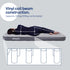 airzzZ Inflatable Flocked Airbed - Quick Inflation & Deflation - Grey Single