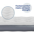 airzzZ Inflatable Flocked Airbed - Quick Inflation & Deflation - Grey Single