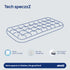 airzzZ Inflatable Flocked Airbed - Quick Inflation & Deflation - Grey Single