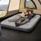 airzzZ Inflatable Flocked Airbed - Quick Inflation & Deflation - Grey Double