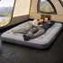 airzzZ Inflatable Flocked Airbed - Quick Inflation & Deflation - Grey Double