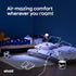 airzzZ Inflatable Flocked Airbed - Quick Inflation & Deflation - Grey Double