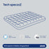 airzzZ Inflatable Flocked Airbed - Quick Inflation & Deflation - Grey Double