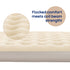 airzzZ Inflatable Flocked Airbed - Quick Inflation & Deflation - Beige Double