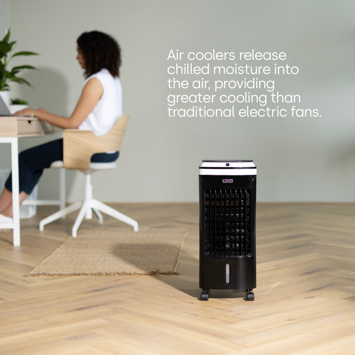 Livivo Portable Air Cooler 4L Black Free Delivery