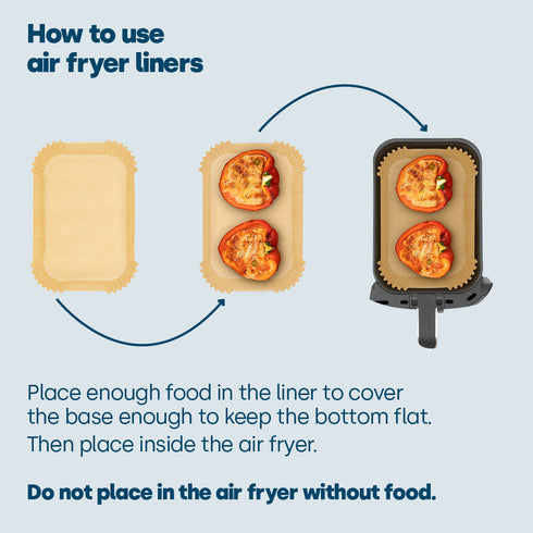 100 Disposable Air Fryer Liners - Rectangular