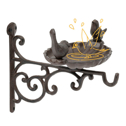 Wall Mounted Cast Iron Bird Bath