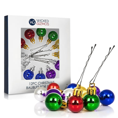 Mini Decorative Christmas Baubles - Multicoloured