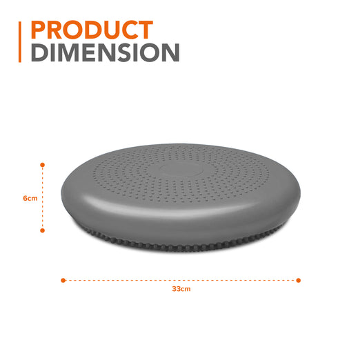 Wobble Stability Disc Balance Cushion with Pump - Grey