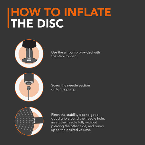 Wobble Stability Disc Balance Cushion with Pump - Grey