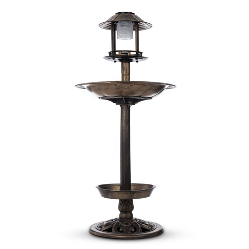 Bird Solar Light Bird Bath & Planter