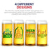 Novelty Beer Can Pint Glasses - Set of 4