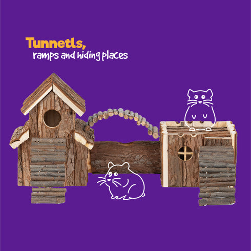 Petlicity Wooden Hamster Play House