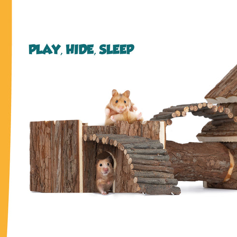 Petlicity Wooden Hamster Play House