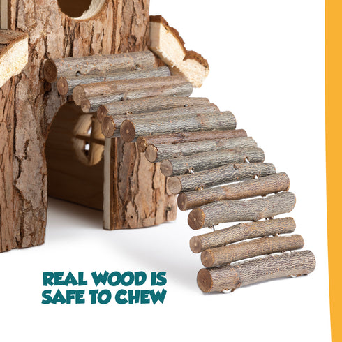 Petlicity Wooden Hamster Play House