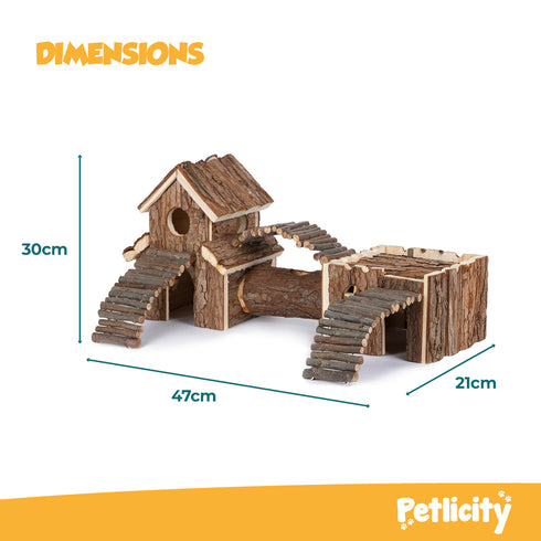 Petlicity Wooden Hamster Play House