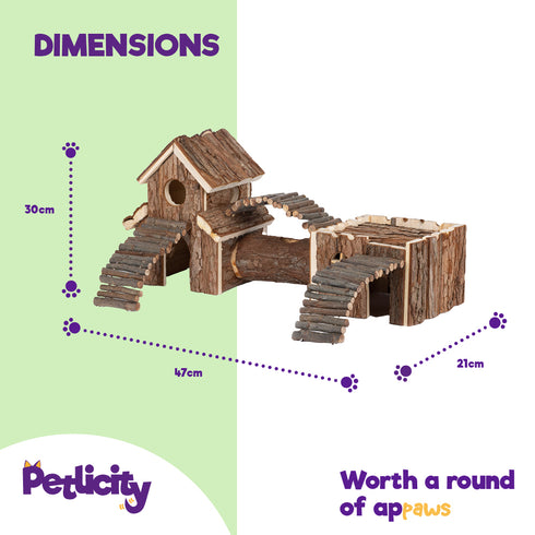 Petlicity Wooden Hamster Play House