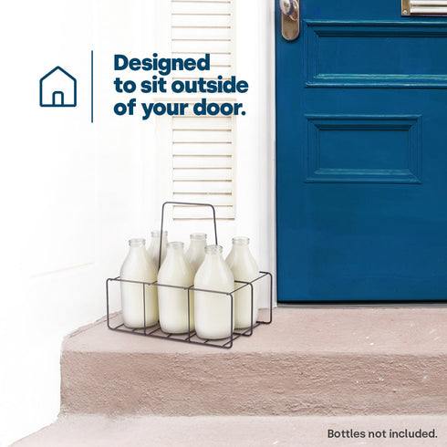 Wire Milk Bottle Holder - 6 BTL