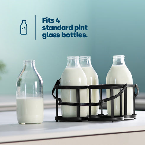 Dual-Handle Milk Bottle Holder - 4 BTL