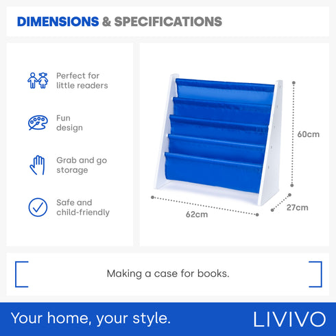 Childrens Bookcase - Blue
