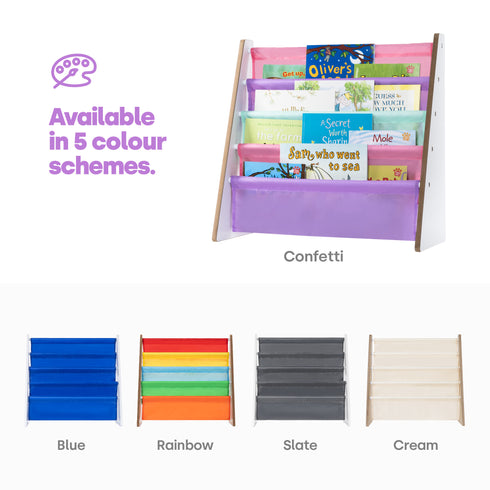Childrens Bookcase - Confetti