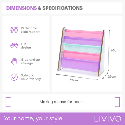 Childrens Bookcase - Confetti
