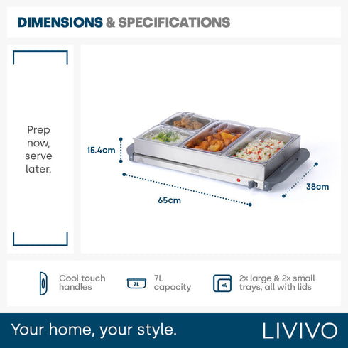 Buffet Server & Plate Warmer - 4 Tray