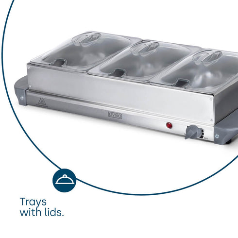 Buffet Server & Plate Warmer - 3 Tray
