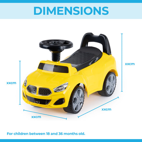 Kids Ride On Sports Car – Yellow