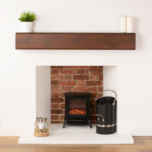 Ellipse Coal Bucket Heavy Duty Fireplace Hod with Nickel Handle