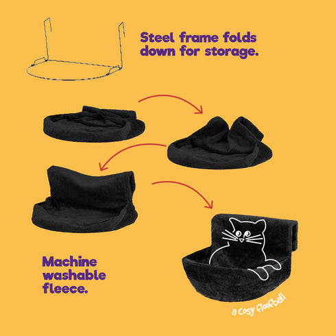 Deluxe Cat Radiator Bed - Black