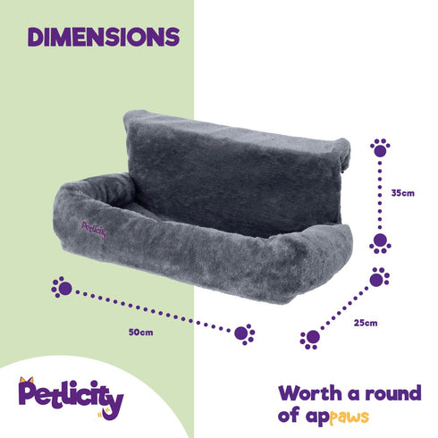 Snuggle Padded Cat Radiator Bed - Grey