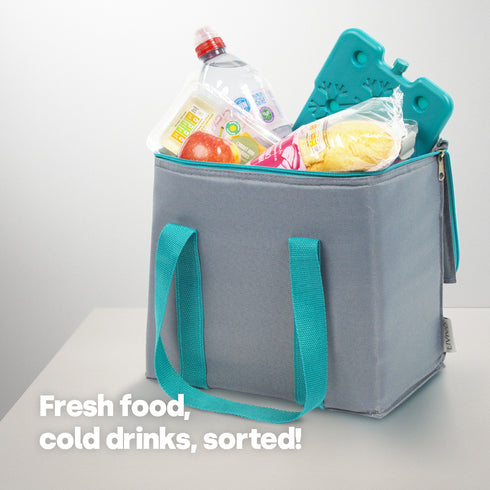 LIVIVO Insulated Cooler Bag with Free Freezer Block - 10L Capacity for Picnic Beach Travel