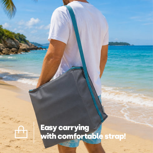 LIVIVO Insulated Cooler Bag with Free Freezer Block - 28L Capacity for Picnic Beach Travel
