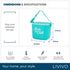 LIVIVO Cool Box 5L Lightweight Portable Foam Insulation Carrying Strap - Turquoise