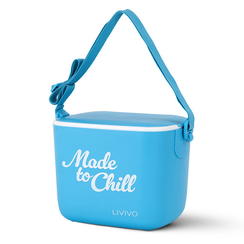 LIVIVO Cool Box 5L Lightweight Portable Foam Insulation Carrying Strap - Blue