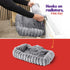 Petlicity Snuggle Padded Cat Radiator Bed 56x35x25cm - Striped Faux Fur - Grey