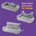 Petlicity Snuggle Padded Cat Radiator Bed 56x35x25cm - Striped Faux Fur - Grey