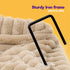 Petlicity Snuggle Padded Cat Radiator Bed 56x35x25cm - Striped Faux Fur - Beige