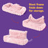 Petlicity Snuggle Padded Cat Radiator Bed 56x35x25cm - Striped Faux Fur - Pink