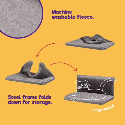 Cat Radiator Bed - Grey
