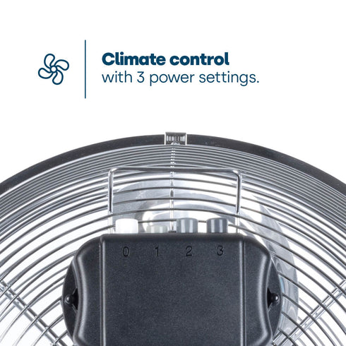 Chrome Floor Fan - 14"