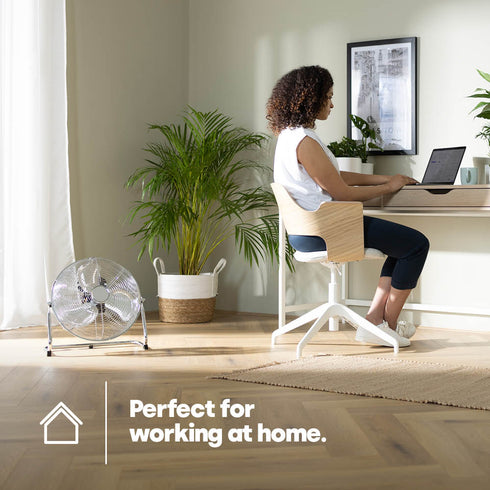 Chrome Floor Fan - 14"