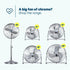 Chrome Floor Fan - 18"